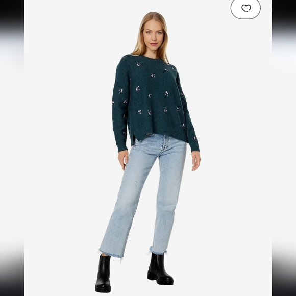 Madewell Embroidered Cross- Stitch Floral Pullover Sweater XS - Picture 4 of 9